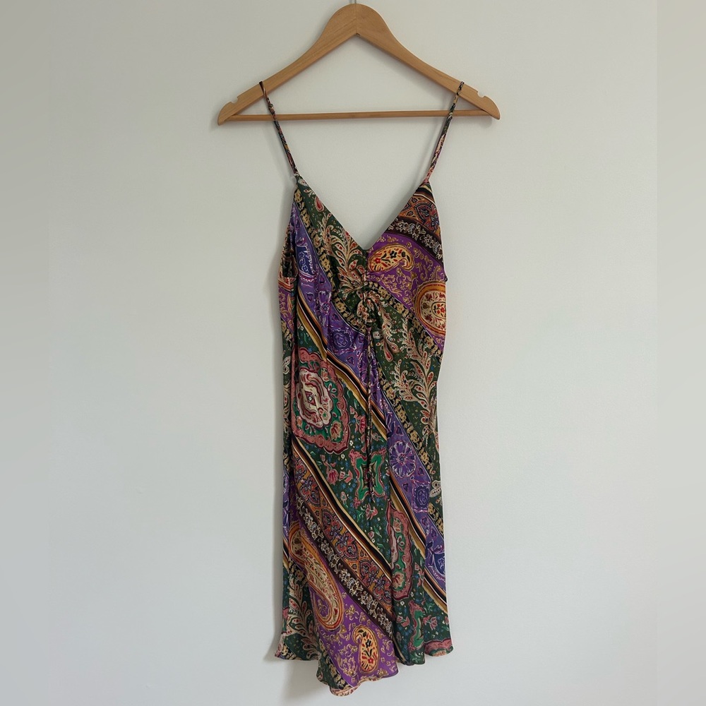 Zara paisley slip dress